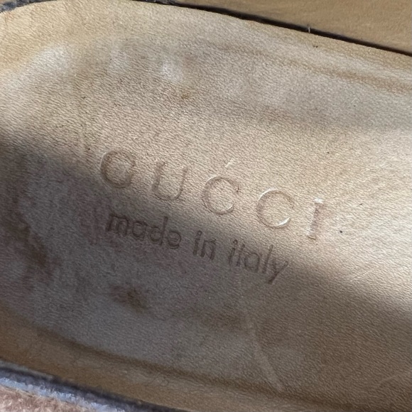 AUTHENTIC! Gucci Brown Leather Suede Slip On Loafers Size 8.5 - Picture 10 of 12